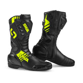SHUA SUPER TECH Botas De Moto Couro Preto Amarillo Fluor – Maximomoto PT