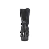 SHUA DISCOVERY Moto Couro Longo Botas Preto