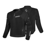 SHUA GRAVITY MESH 2.0 HOMEM CASACOS DE MOTO PRETO CINZA