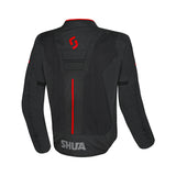 SHUA GRAVITY MESH 2.0 HOMEM CASACOS DE MOTO PRETO VERMELHO