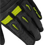SHUA PROTON Moto Textil Luvas Preto Fluo Amarelo
