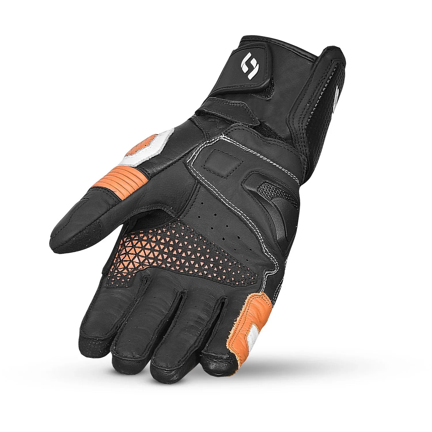 SHUA RANGER PRO Luvas De Moto Corrida Homem Preto Branco Laranja – 3 – Maximomoto PT