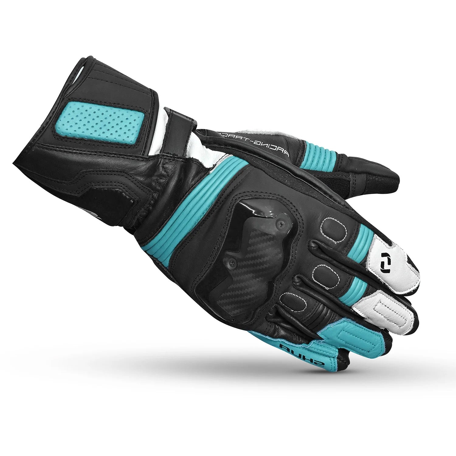 SHUA RANGER PRO Luvas De Moto Corrida Homem Branco Turquise – 2 – Maximomoto PT
