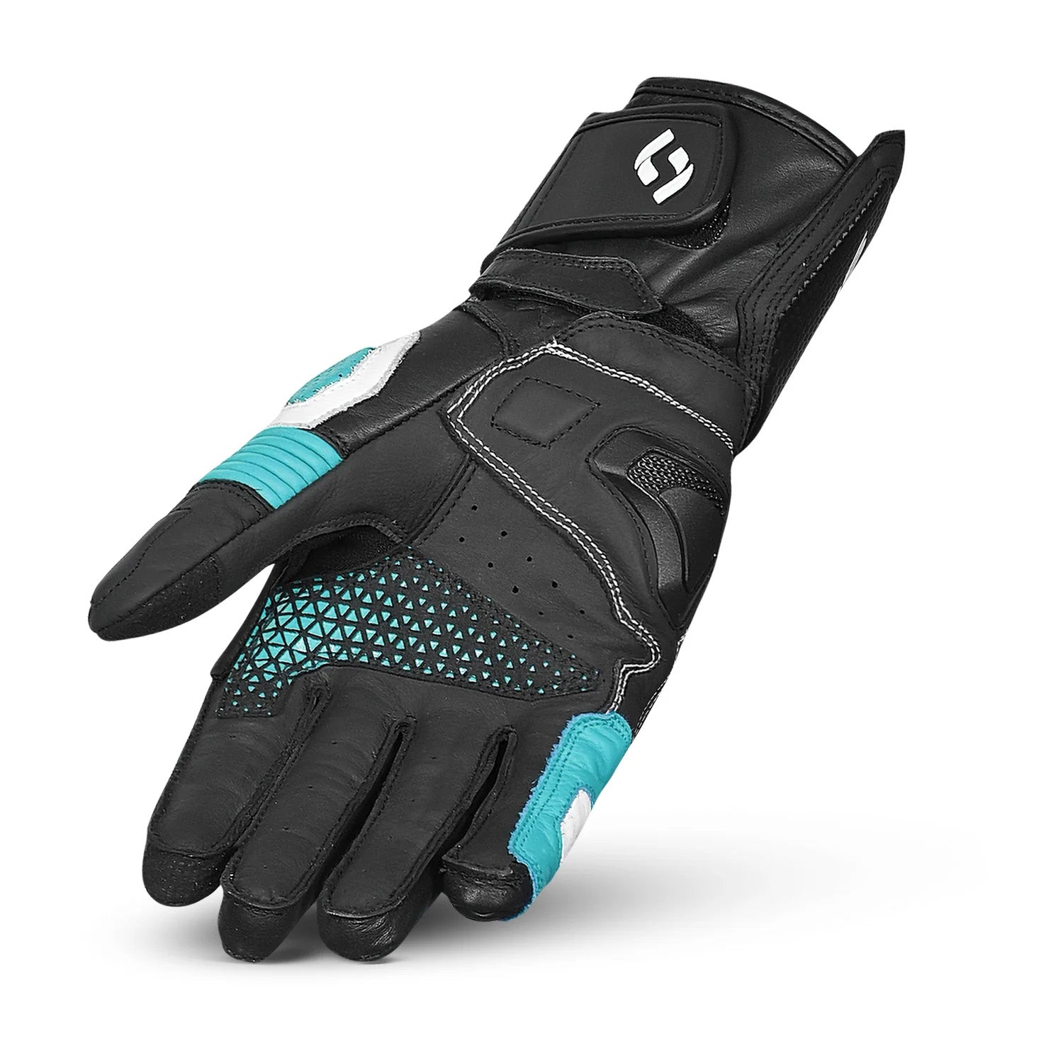 SHUA RANGER PRO Luvas De Moto Corrida Homem Branco Turquise – 3 – Maximomoto PT