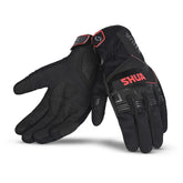 SHUA SEA BREEZE Motorcycle Gloves Black Red – Maximomoto PT