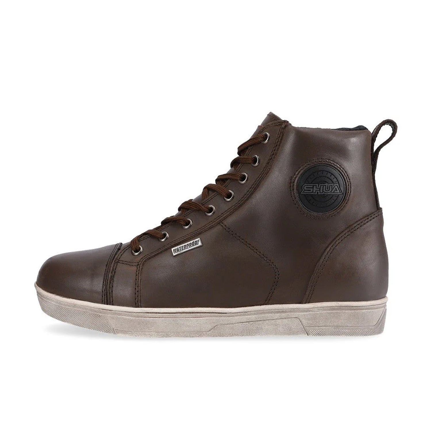 SHUA STREET WP Botas De Moto Couro Homem Marrom – 8 – Maximomoto PT
