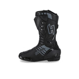SHUA SUPER TECH Moto Couro Botas Preto Cinza