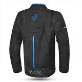 SHUA GRAVITY Textil Lite Moto Homem Casacos Preto Azul Cinzento - Imagem traseira da ja Casacos