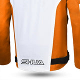 SHUA IMMORTAL Moto Casaco Laranja Gelo Preto - Imagem central traseira da Casacos
