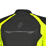 SHUA IMMORTAL Moto Cascos Preto Fluorescente Amarelo - Imagem parte superior costas Casacos