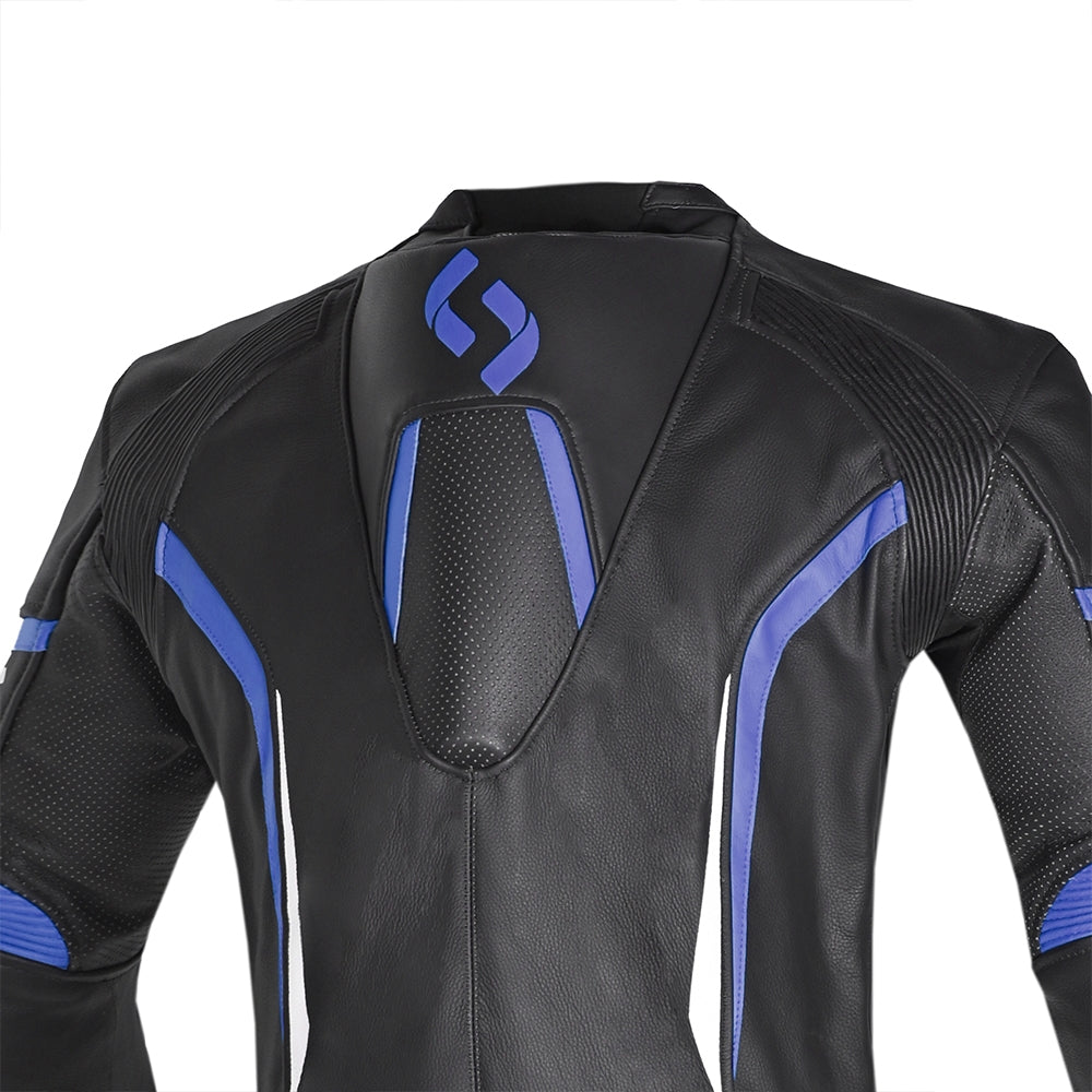 SHUA INFINITY 1 PC Moto Homem Fatos Preto Azul - Imagem da parte superior das costas do terno