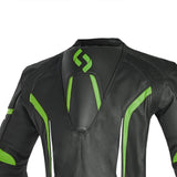 SHUA INFINITY 1 PC Moto Homem Fatos Preto Verde - Imagem da parte superior das costas do terno