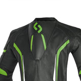 SHUA INFINITY 1 PC Moto Homem Fatos Preto Verde - Imagem da parte superior das costas do terno
