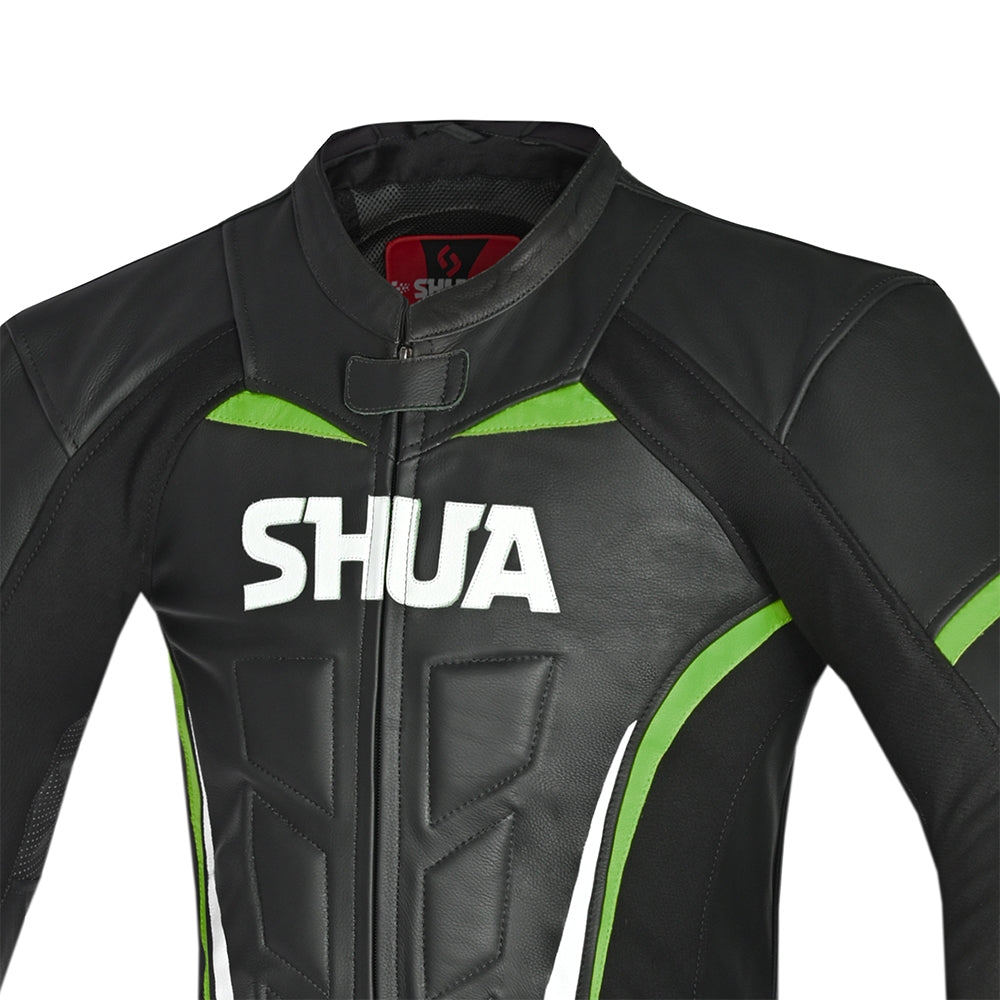SHUA INFINITY 1 PC Moto Homem Fatos Preto Verde - imagem parte superior peito do terno