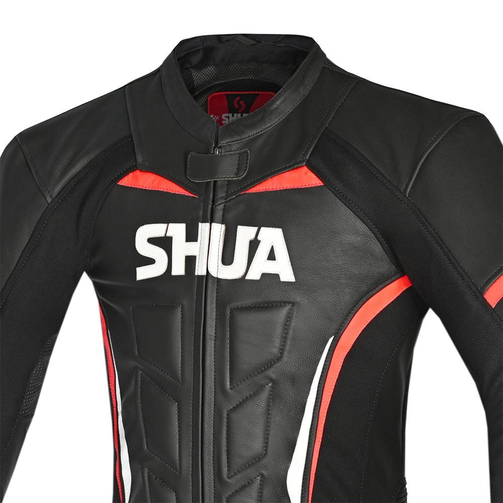 SHUA INFINITY 1 PC Motorcycle Men's Suits Black Red – 8 – Maximomoto PT