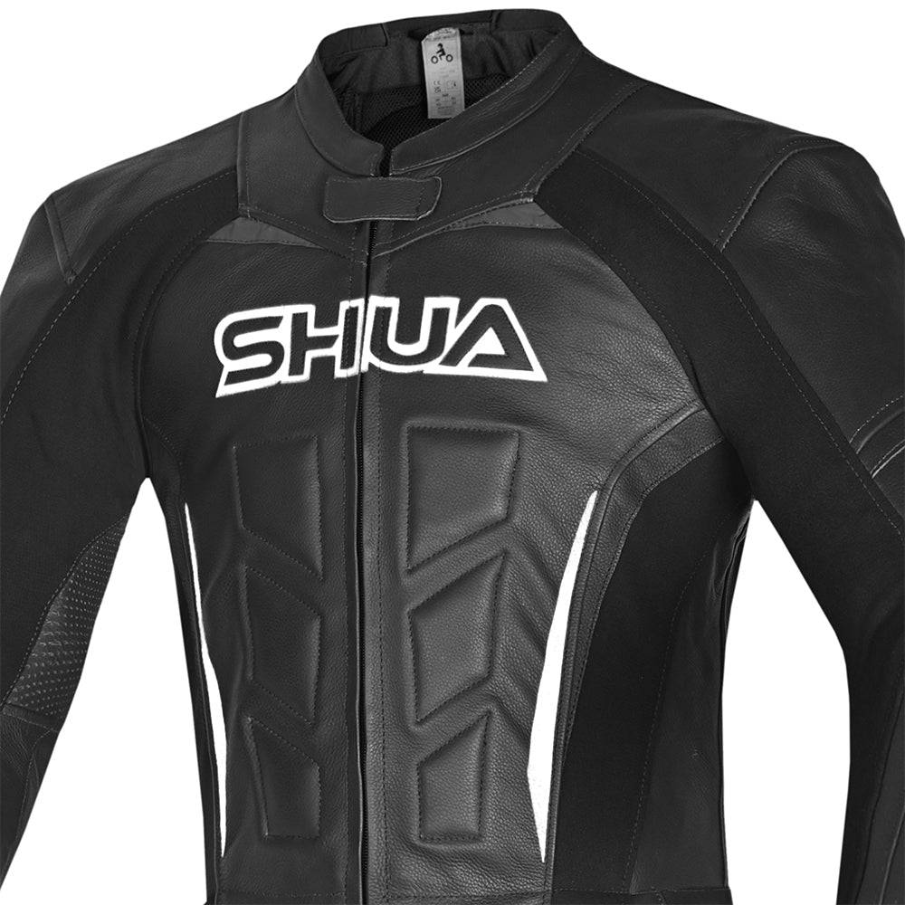 SHUA INFINITY 2PC Moto Homem Fatos Preto Branco - imagem parte superior peito do terno