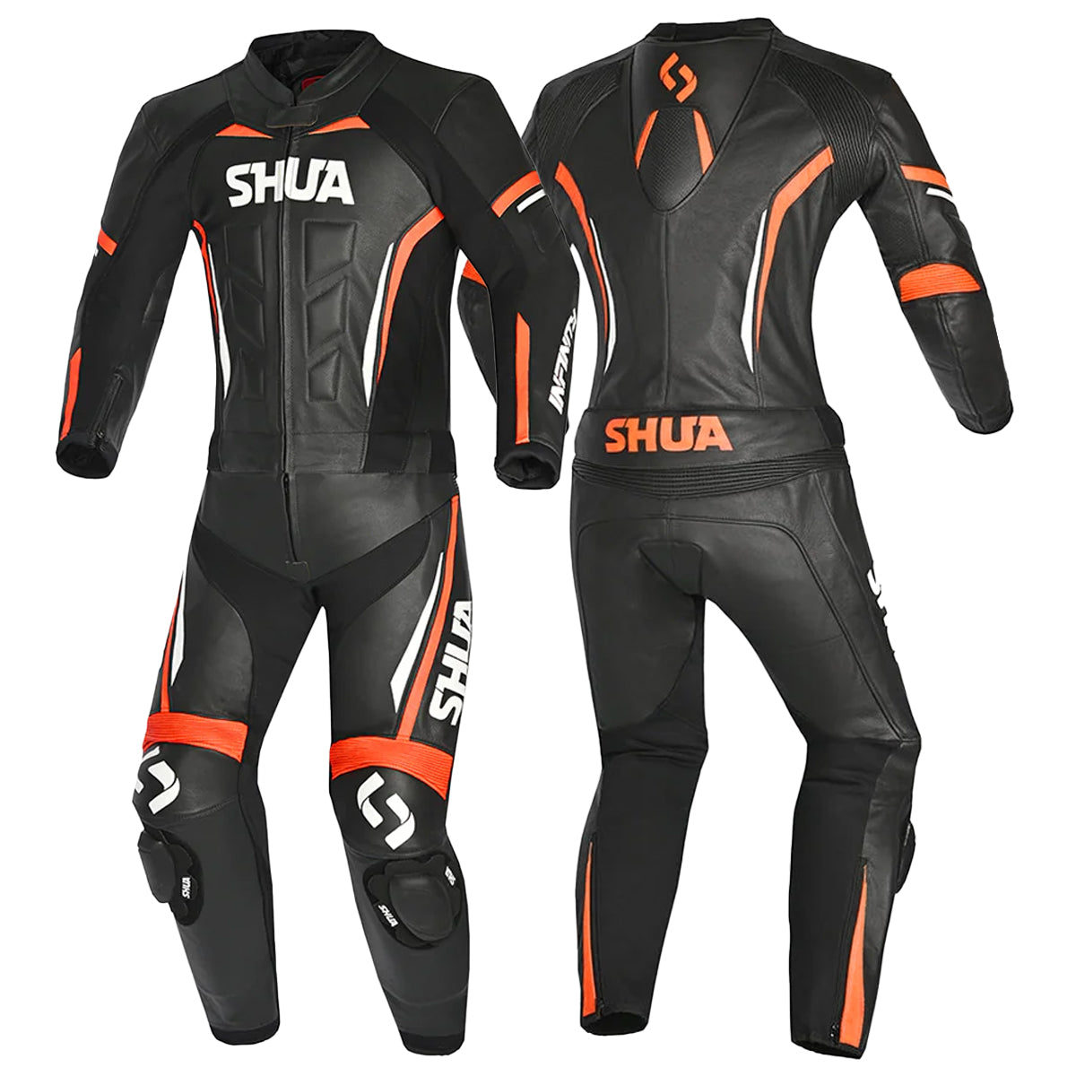 SHUA INFINITY 2 PC Moto Homem Fatos Preto Vermelho - Imagem dupla de ternos