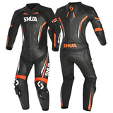 SHUA INFINITY 2 PC Moto Homem Fatos Preto Vermelho - Imagem dupla de ternos