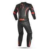 SHUA INFINITY 2 PC Moto Homem Fatos Preto Vermelho - Imagem traseira do terno
