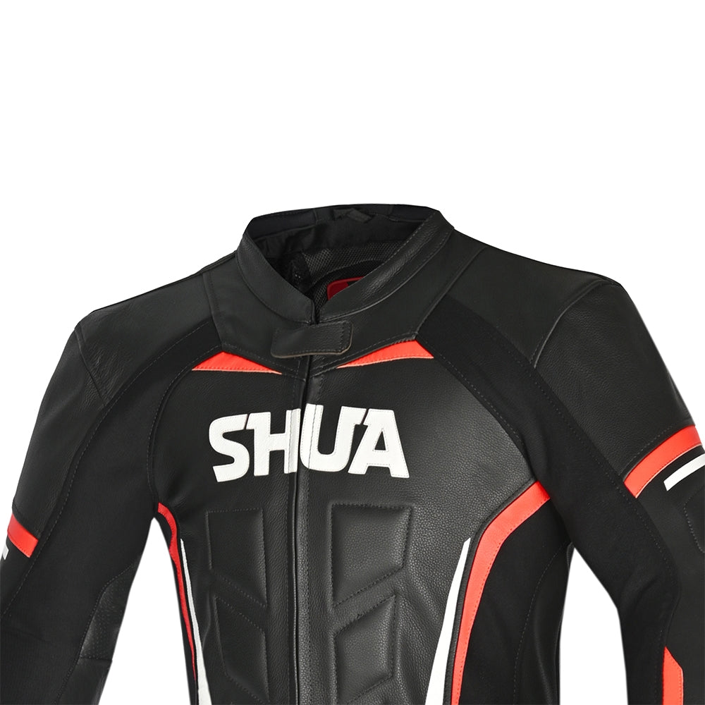 SHUA INFINITY 2 PC Moto Homem Fatos Preto Vermelho - imagem parte superior peito do terno