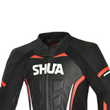 SHUA INFINITY 2 PC Moto Homem Fatos Preto Vermelho - imagem parte superior peito do terno