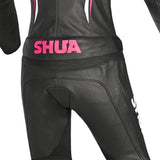 SHUA INFINITY 2 PC Moto Senhora Fatos Fúcsia Preta - Imagem inferior do terno
