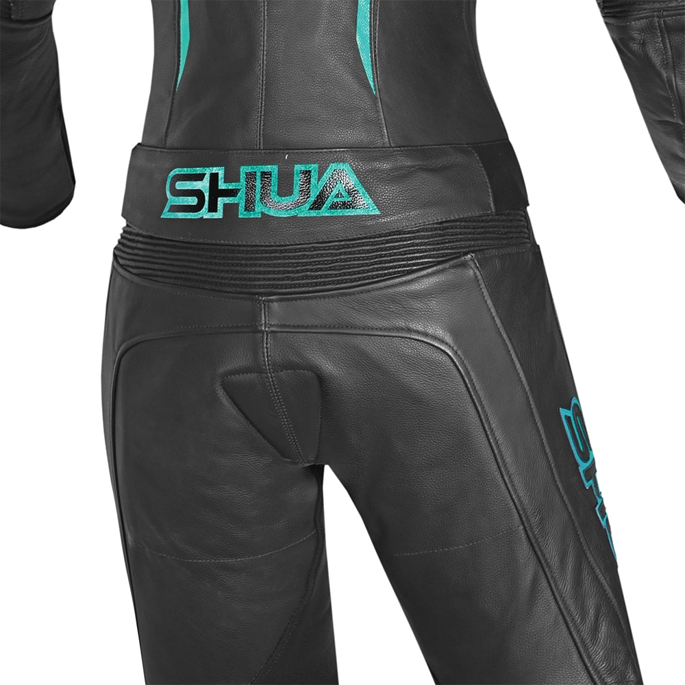 SHUA INFINITY 2 PC Moto Senhora Fatos Turquesa Preto - Imagem inferior do terno