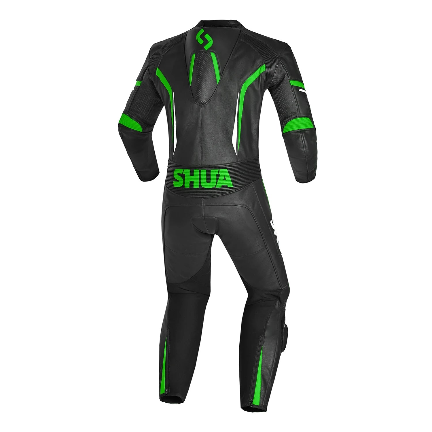 SHUA INFINITY 1 PC Motorcycle Men's Suits Black Green – 2 – Maximomoto PT