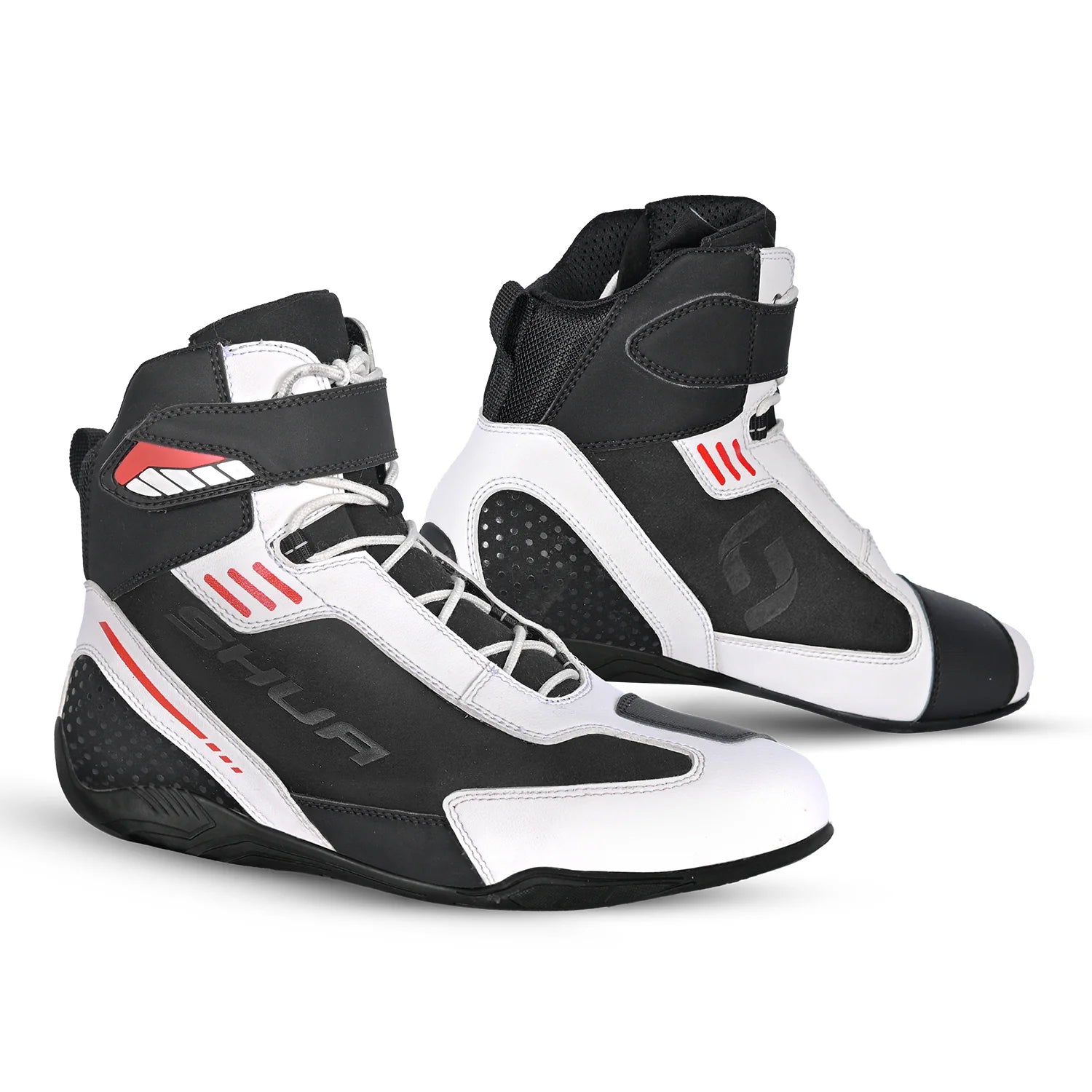 SHUA PULSE Moto Urban Botas Preto Branco Vermelho – 1 – Maximomoto PT