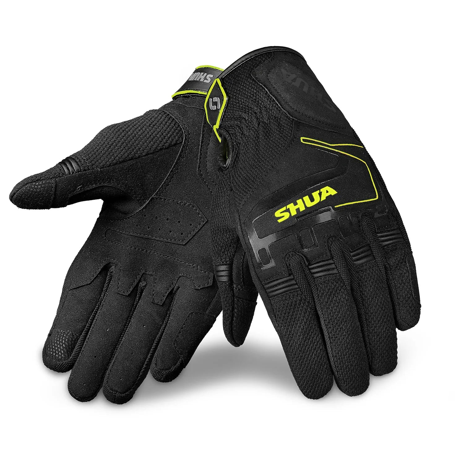 SHUA SEA BREEZE Luvas De Moto Preto Amarillo – 1 – Maximomoto PT