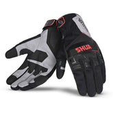 SHUA SEA BREEZE Moto Luvas Preto Cinzento Vermelho - Imagem dupla de luvas