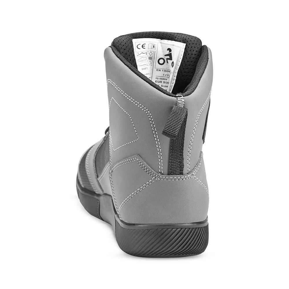 SHUA SHIFT STIVALI Moto Couro Botas Cinza - Imagem do verso de Boots