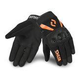 SHUA SHOT Moto Textil Curto Luvas Preto Laranja – Maximomoto PT
