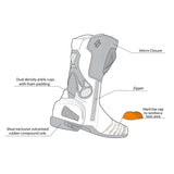 SHUA SUPER TECH Moto Couro Botas Pretas Amarelas Fluorescentes - Imagem vetorial 2 de botas