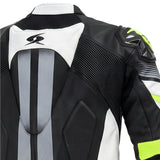 SPYKE ESTORIL 1PC FATOS DE MOTO PRETO BRANCO AMARELO FLUO