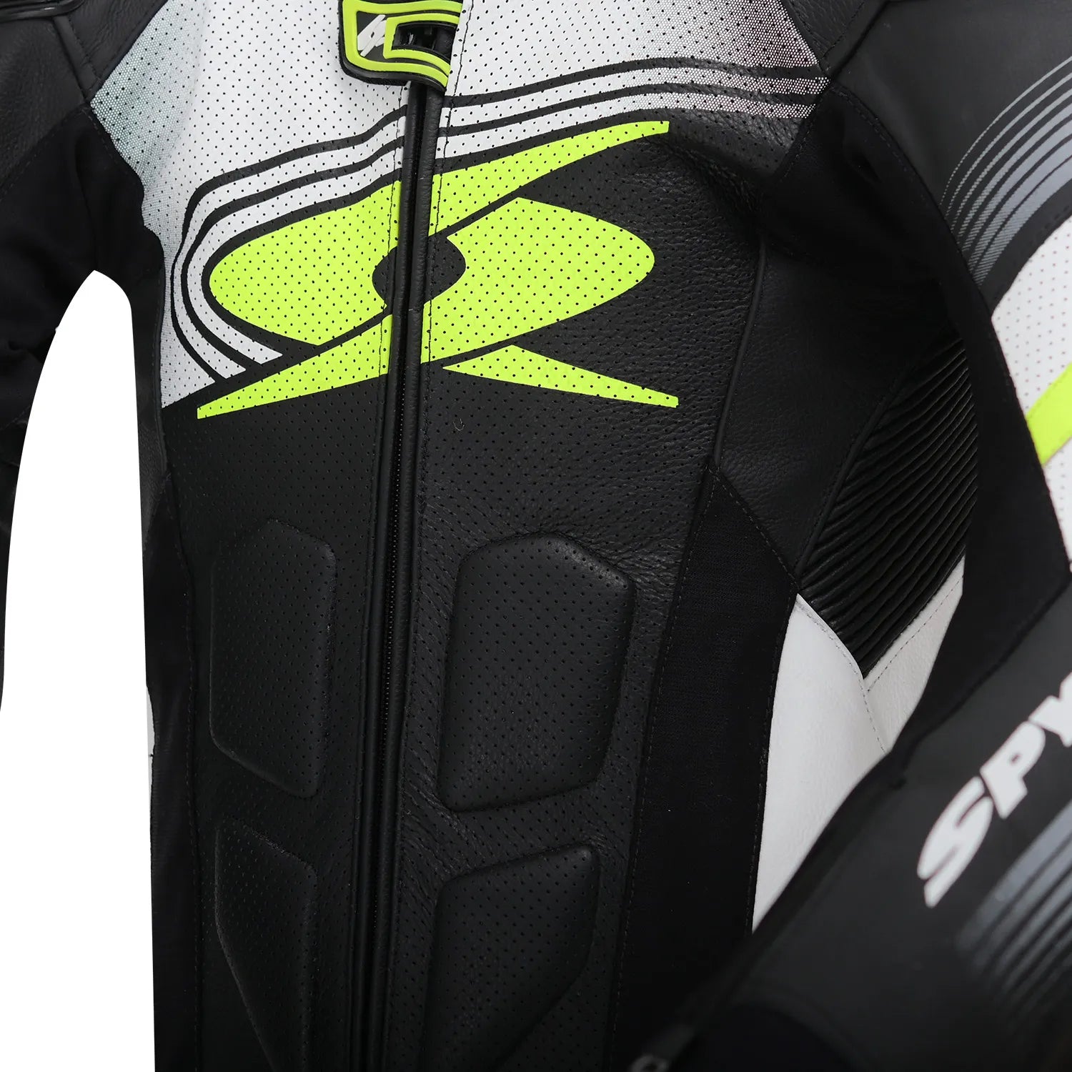 SPYKE ESTORIL 1PC FATOS DE MOTO PRETO BRANCO AMARELO FLUO – 8 – Maximomoto PT