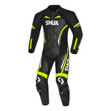 SHUA INFINITY 1 PC Motorcycle Men's Suits Black Fluorescent Yellow