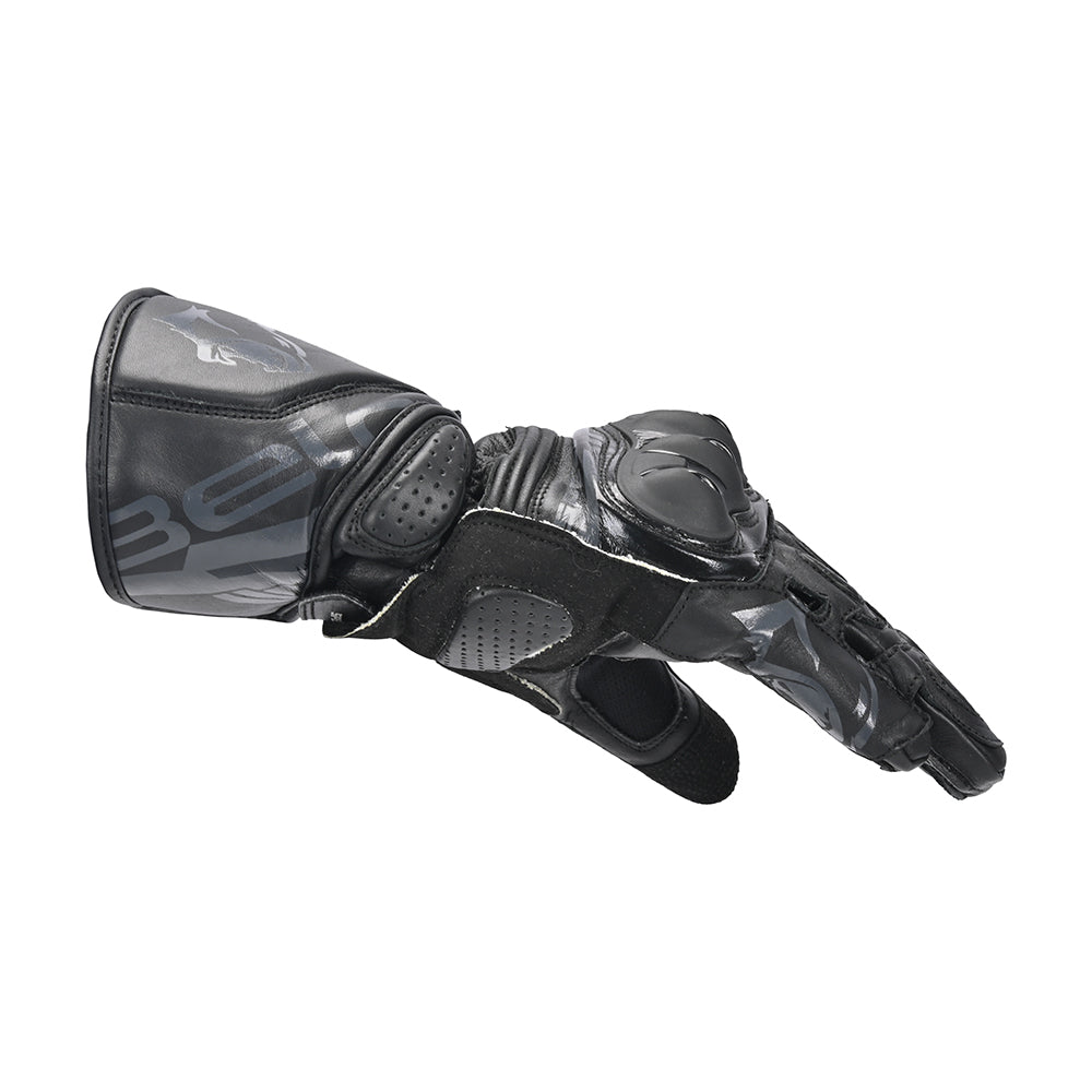 BELA LEMOX Moto Couro Luvas Preto