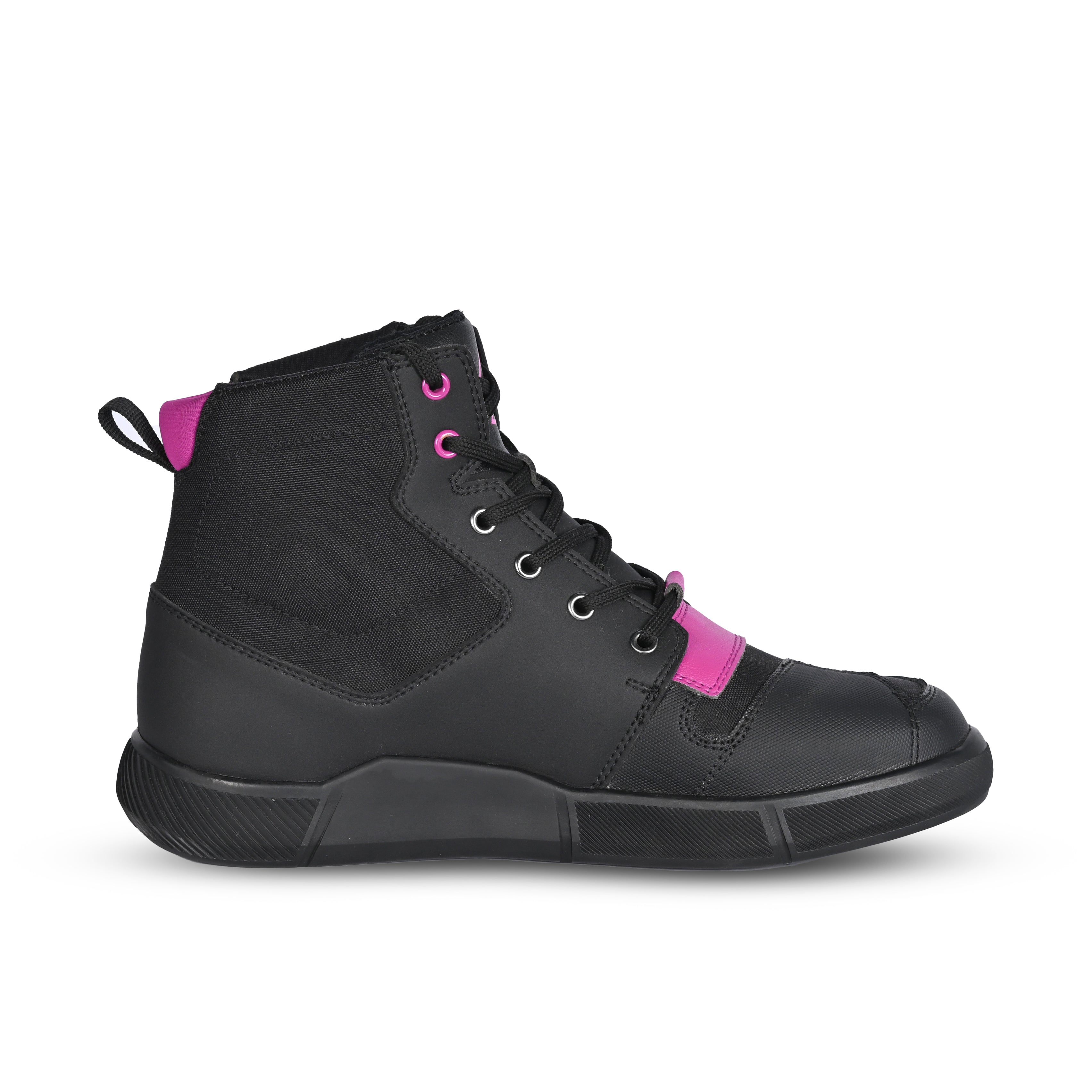 SHUA ODDIN Moto Urbano Senhora Botas Preto Fúcsia