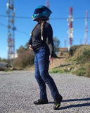 BELA GANGA STREET Moto Calças Senhora Azul