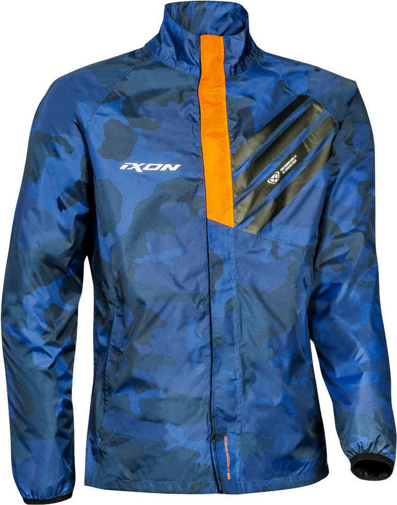 IXON STRIPE JKT HOMBRE CHAQUETA DE LLUVIA MARINO CAMUFLAJE NARANJA – 1 – Maximomoto PT
