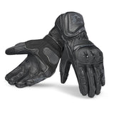 BELA LEMOX Moto Couro Luvas Preto