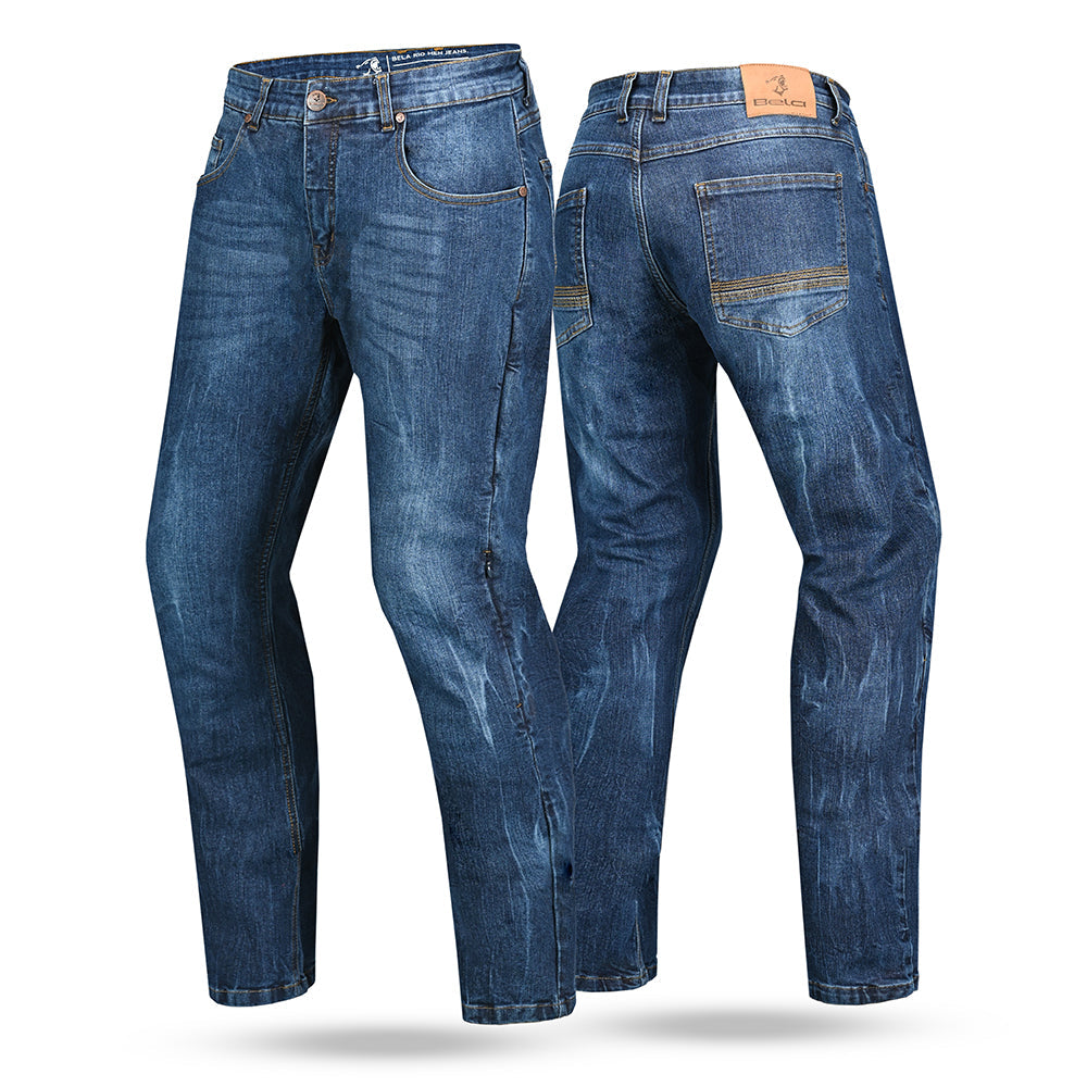 BELA RIO TIE & DY Jeans Moto Calcas Azul 34L