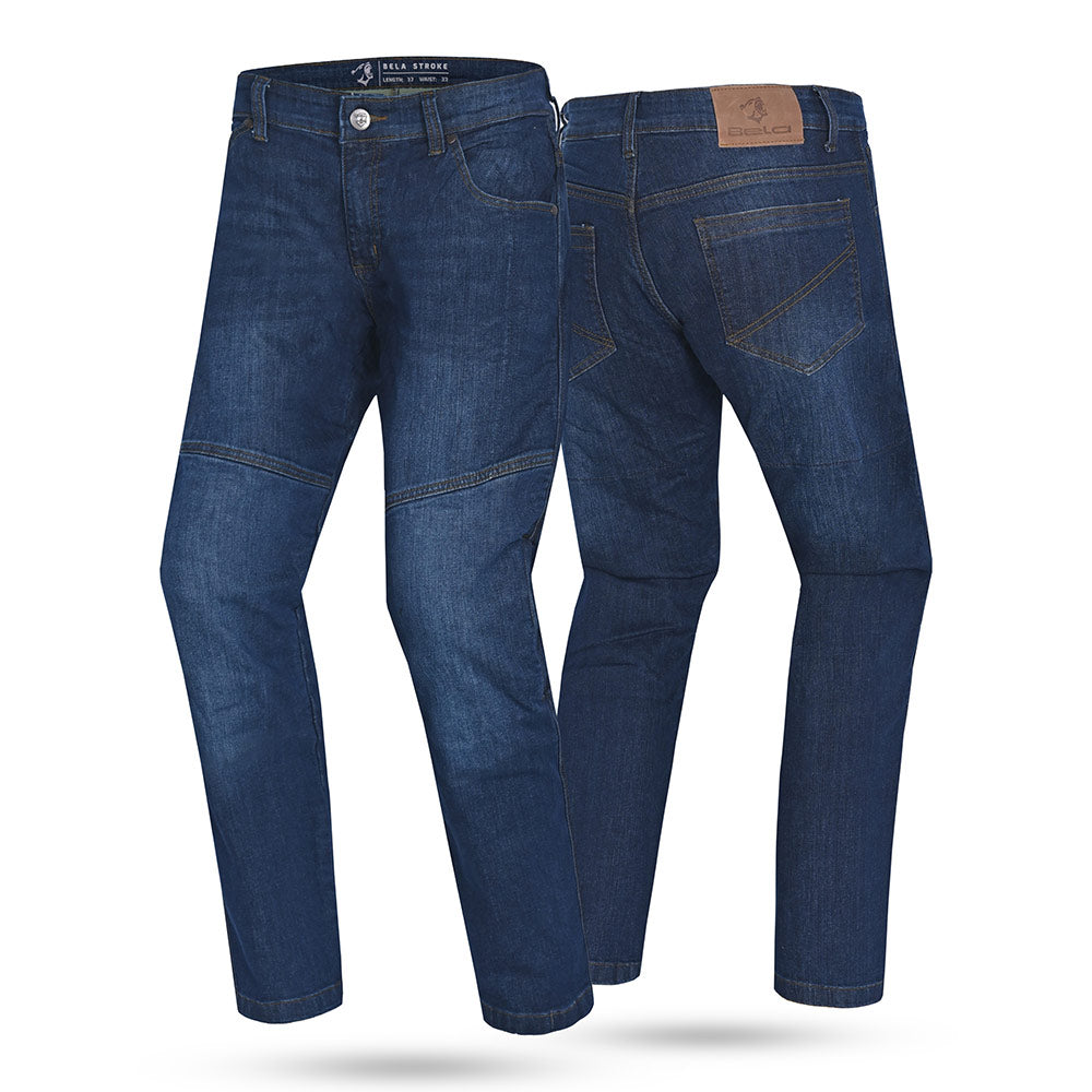 BELA STROKE (MXD-406) Jeans Moto Calcas Azul Sujo