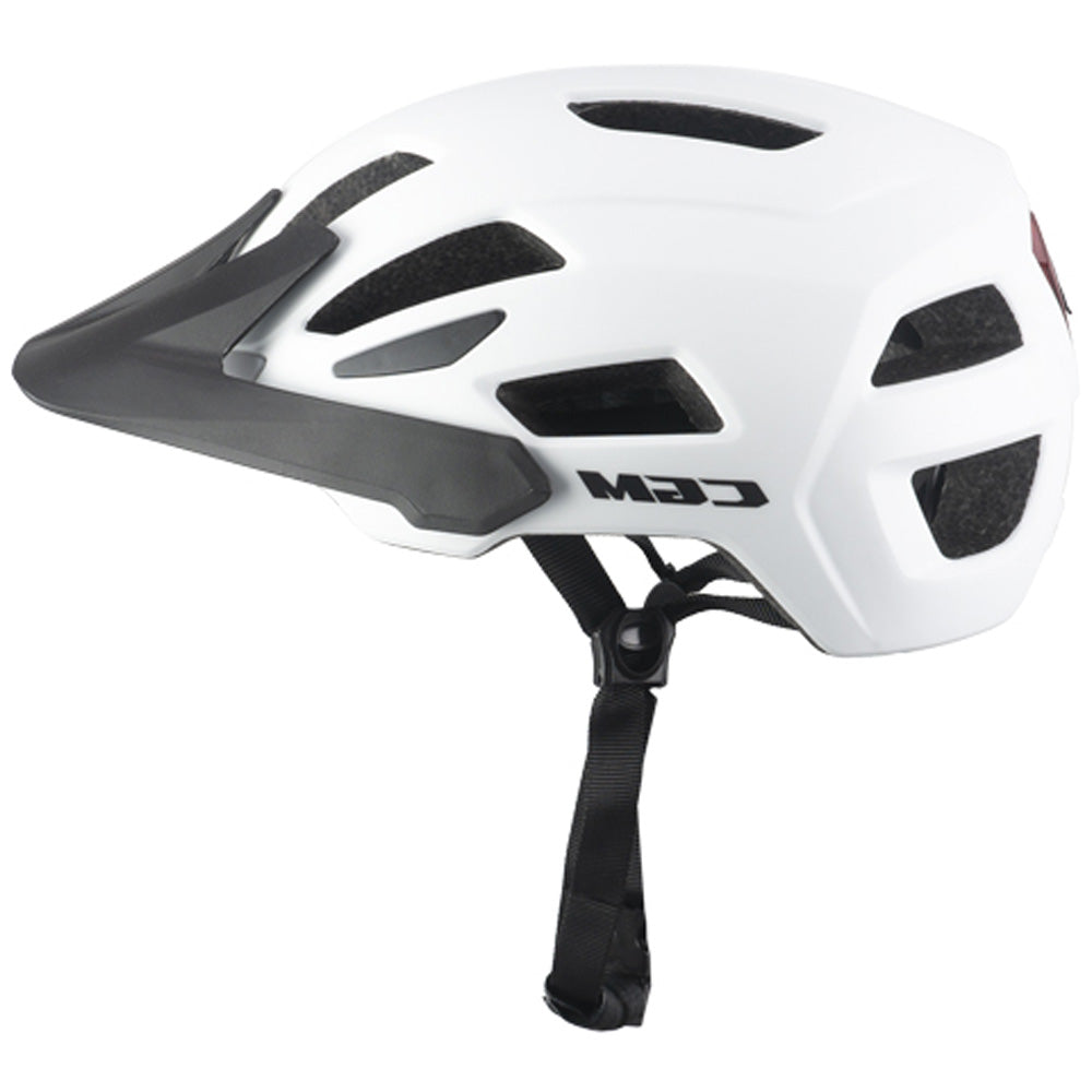 CGM 890A Sentiero Mono Urbano Ciclista Casco Bianco opaco – 2 – Maximomoto PT