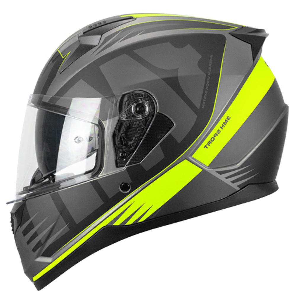 SKA-P 3MHG SPEEDER SPORT Casco Modular Nero Giallo Fluo Opaco – 2 – Maximomoto PT