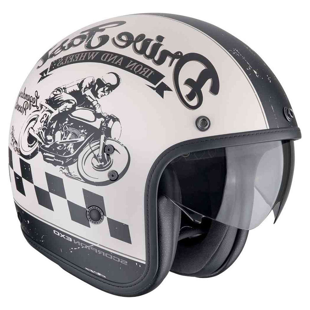 SCORPION BELFAST EVO DRIVE FAST Open Casco Matte Crema -Black – 2 – Maximomoto PT