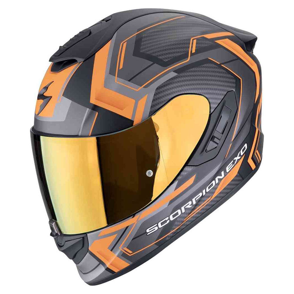 SCORPION EXO-1400 EVO AIR LINART INTEGRAL HELMET Matte black orange – 1 – Maximomoto PT