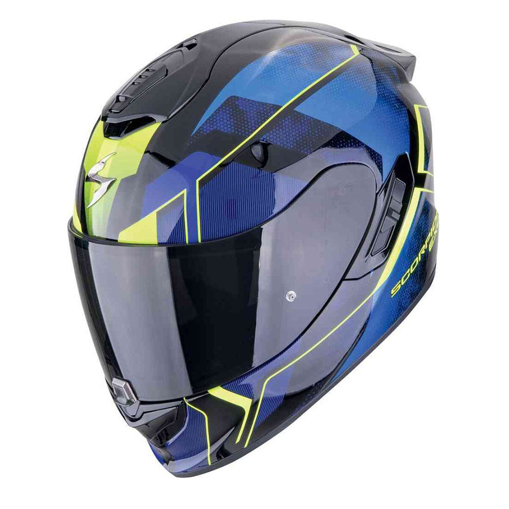 SCORPION EXO-1400 EVO AIR INTENSIO Integral Casco competición Preto-azul – 1 – Maximomoto PT