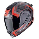 SCORPION EXO-1400 EVO 2 AIR LINART MOTO CAPACETE INTEGRAL PRETO VERMELHO